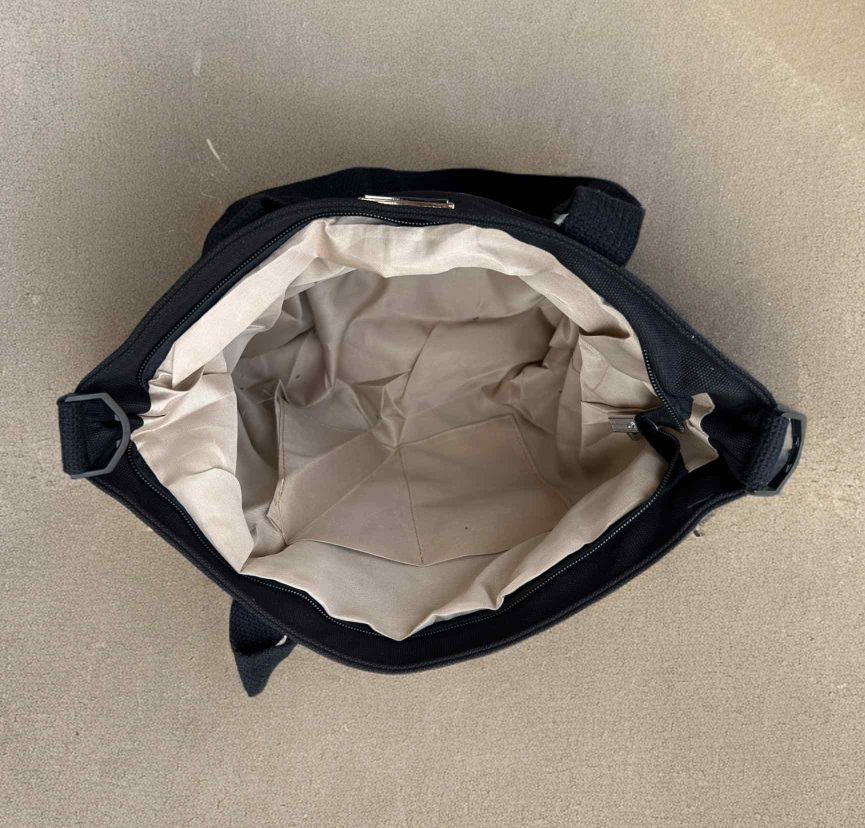 Slingss Premium Black Big Size Tote Bag For Ladies With Long Belt