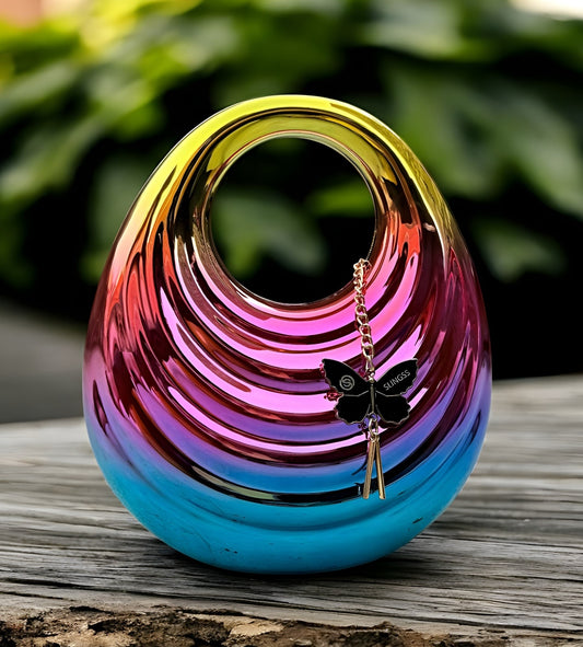 Slingss Luxury Range Exclusive Crystal Acrylic Partywear Handbag Purse For Ladies With Long Chain