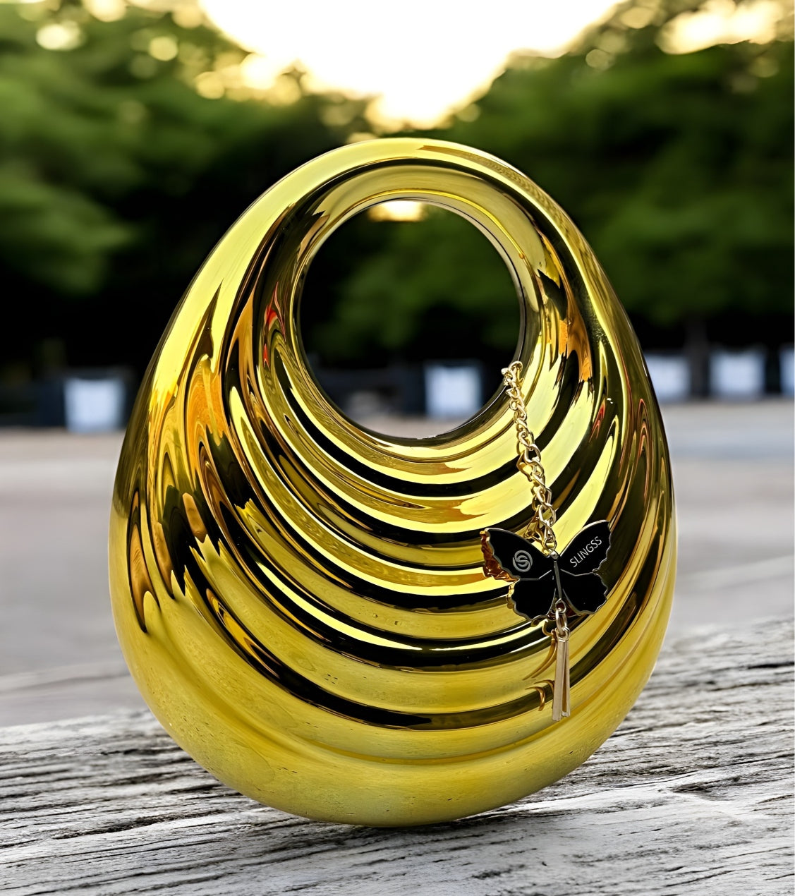 Slingss Luxury Range Exclusive Crystal Acrylic Partywear Handbag Purse For Ladies With Long Chain