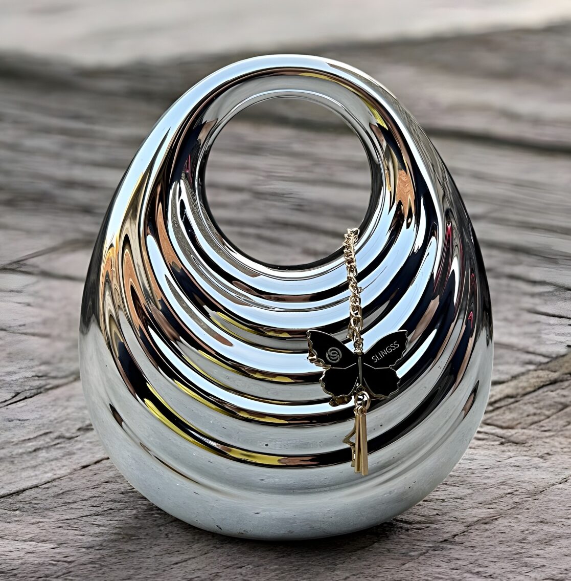 Slingss Luxury Range Exclusive Crystal Acrylic Partywear Handbag Purse For Ladies With Long Chain