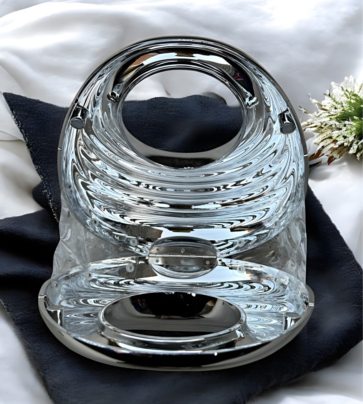 Slingss Luxury Range Exclusive Crystal Acrylic Partywear Handbag Purse For Ladies With Long Chain