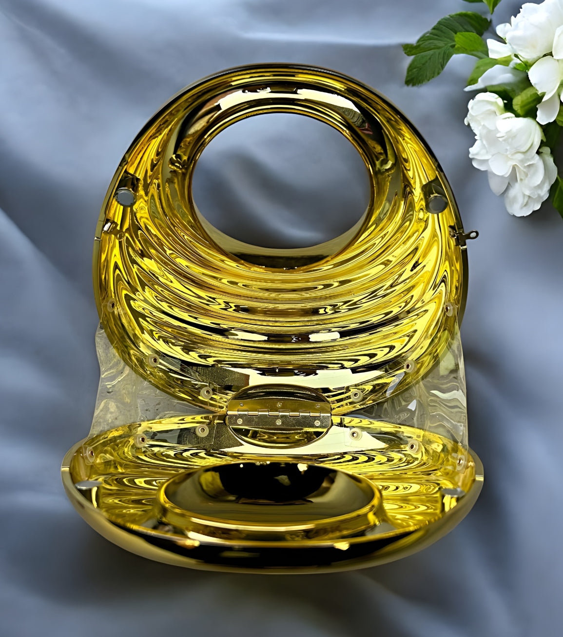 Slingss Luxury Range Exclusive Crystal Acrylic Partywear Handbag Purse For Ladies With Long Chain