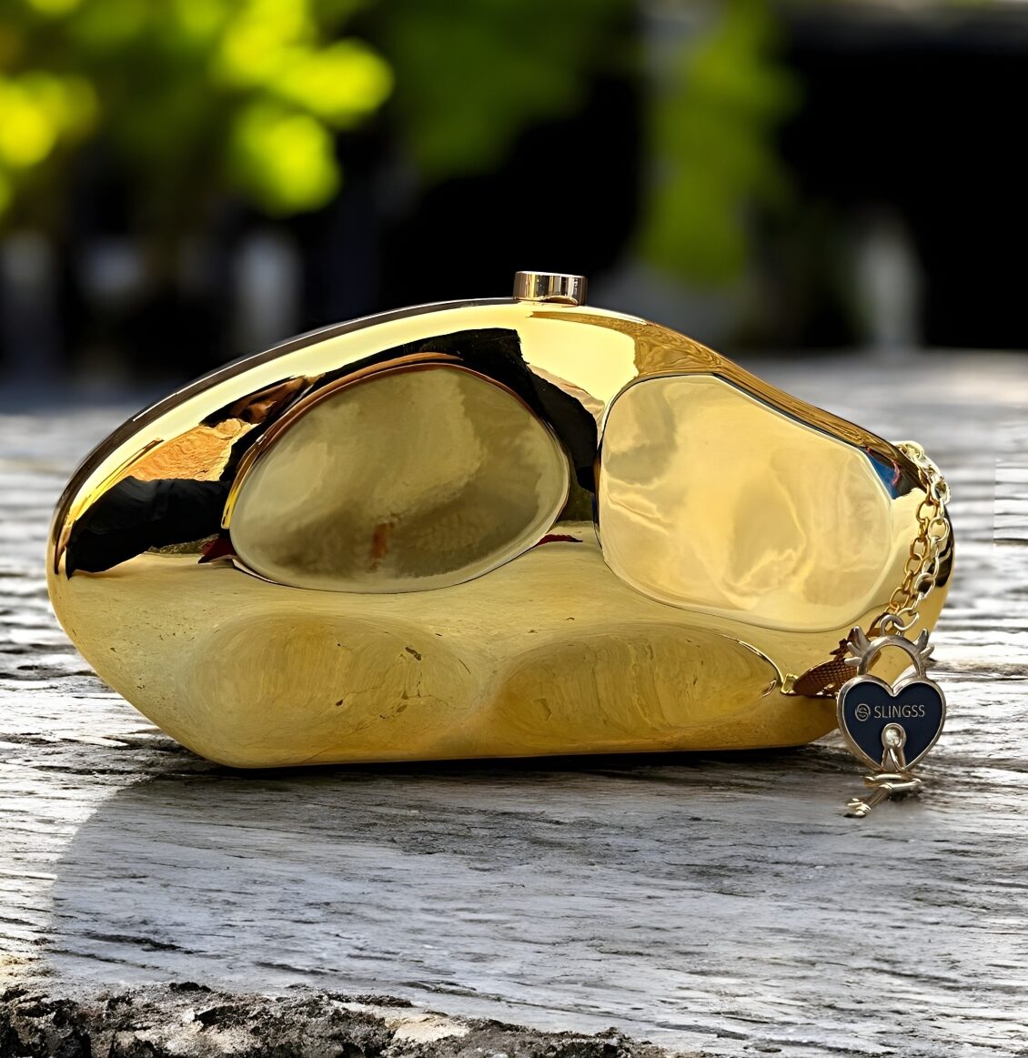 Slingss Luxury Range Exclusive Crystal Acrylic Partywear Clutch For Ladies With Long Chain