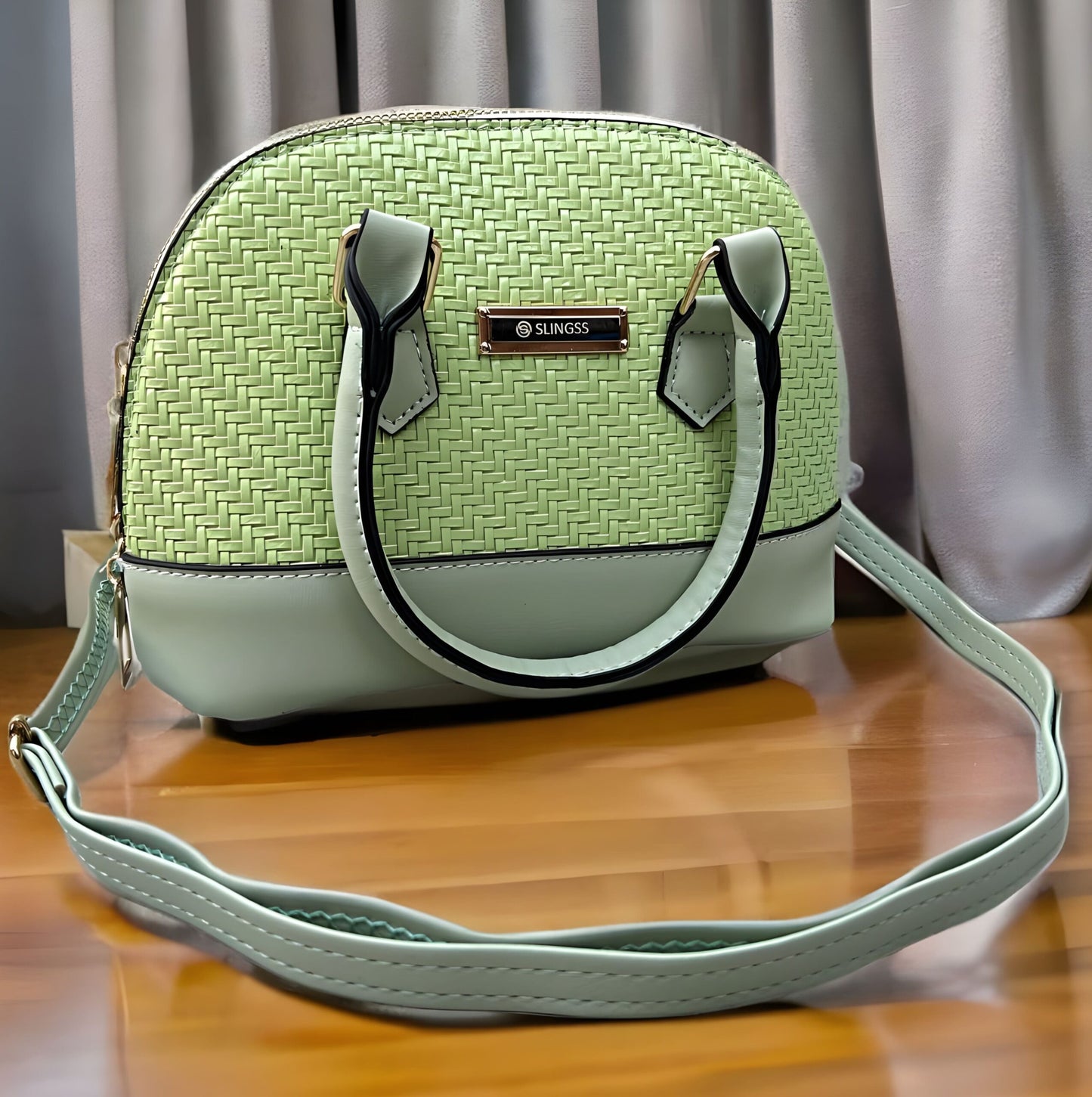 Slingss Premium Dual Color Sling Bag For Ladies With Long Belt & Handle