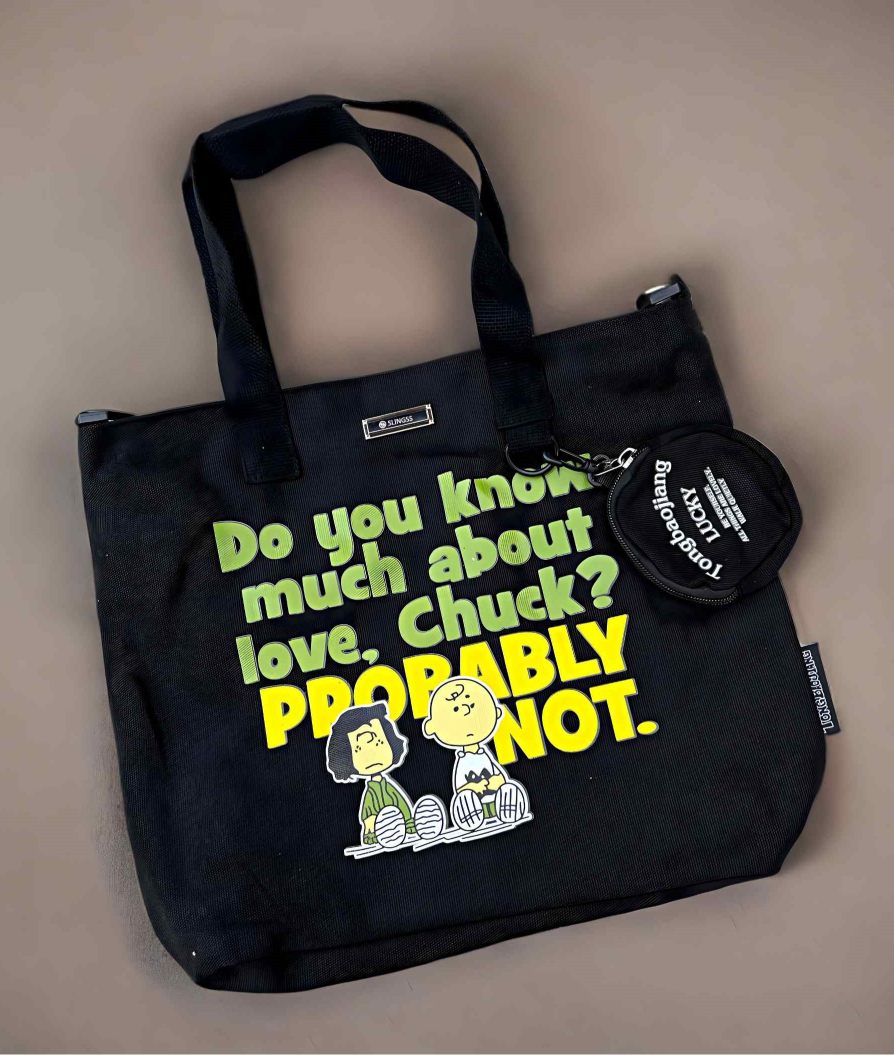 Slingss Premium Black Big Size Tote Bag For Ladies With Long Belt