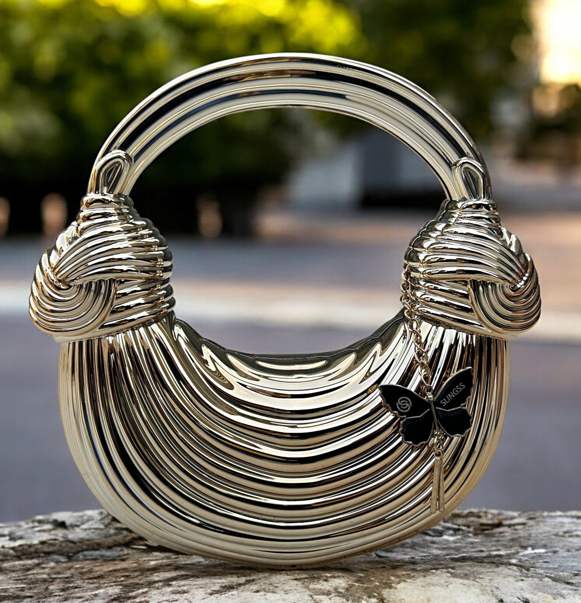 Slingss Luxury Range Exclusive Crystal Acrylic Partywear Handbag Purse For Ladies With Long Chain