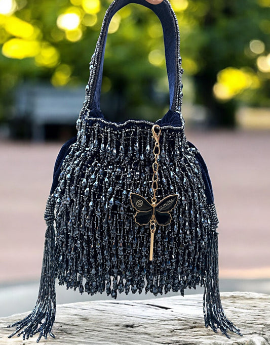 Slingss Exclusive Luxury Range Crystal Partywear Potli For Ladies With Handle